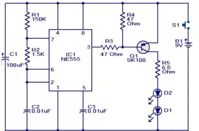 Mạch phát hồng ngoại 1KHz